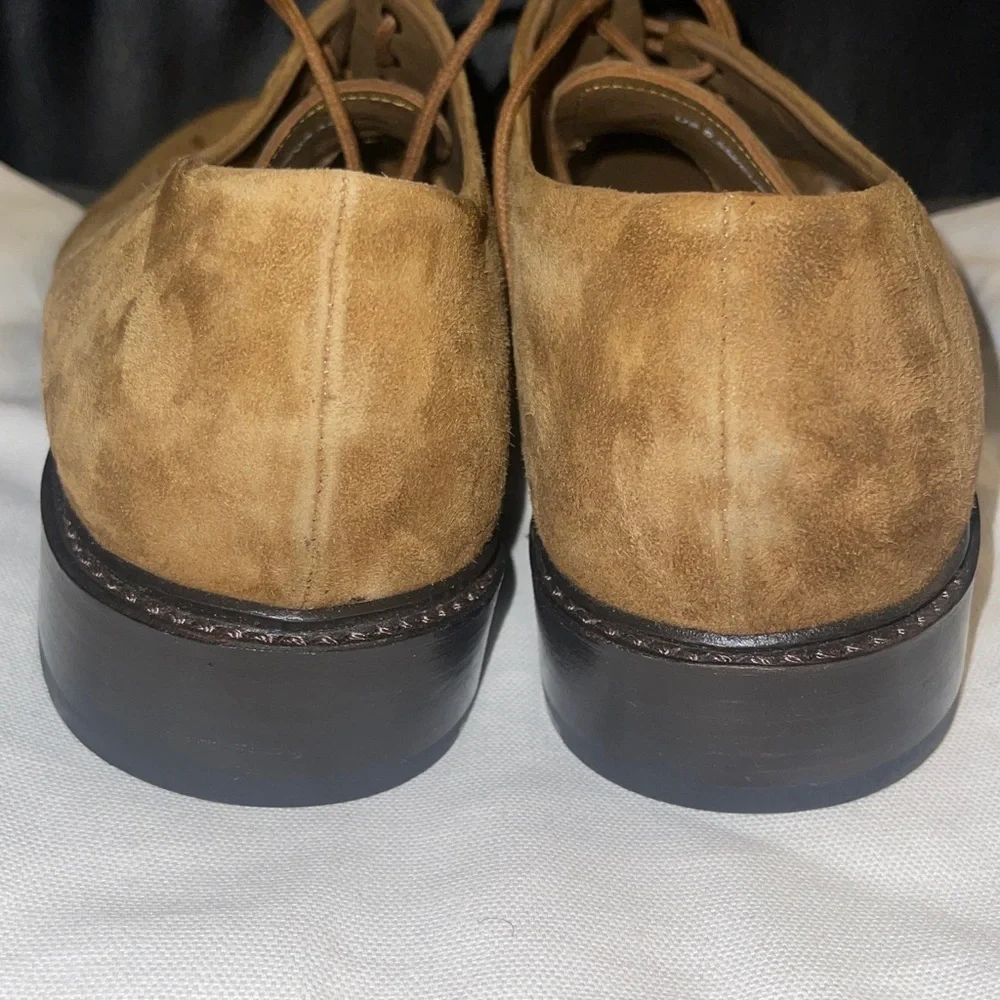 VINCE Men’s Davies Plain Toe Derby Tan Suede Oxfords Suede Size 9.5 US NWOB